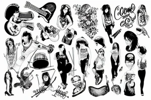 crowd in concert tattoo idea
