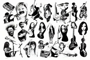 crowd in concert tattoo idea