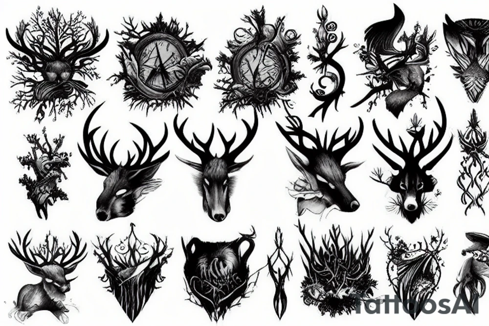 fantasy forest tattoo idea