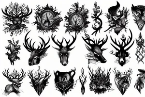 fantasy forest tattoo idea