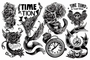 Time strong end fight tattoo idea