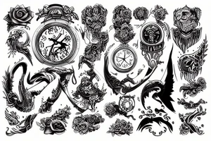Time strong end fight tattoo idea