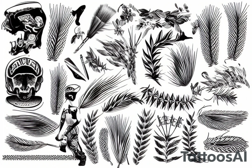 barley field tattoo idea
