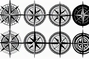 Compass travel tattoo idea