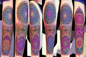 colorful mandala tattoo idea
