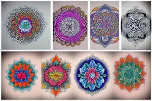 colorful mandala tattoo idea
