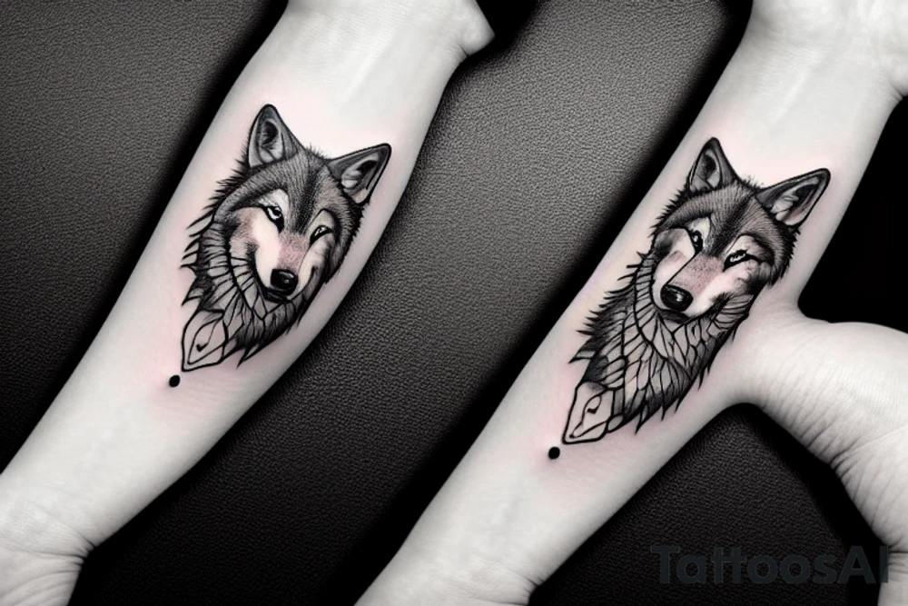 wolf paw on fire tattoo idea