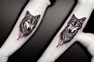 wolf paw on fire tattoo idea