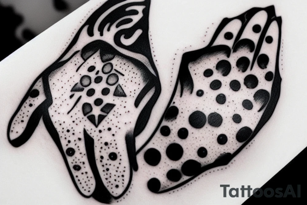 wolf paw print on fire tattoo idea