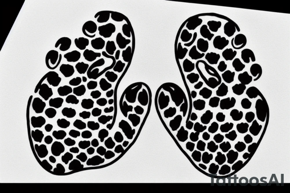 wolf paw print on fire tattoo idea