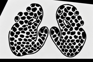 wolf paw print on fire tattoo idea
