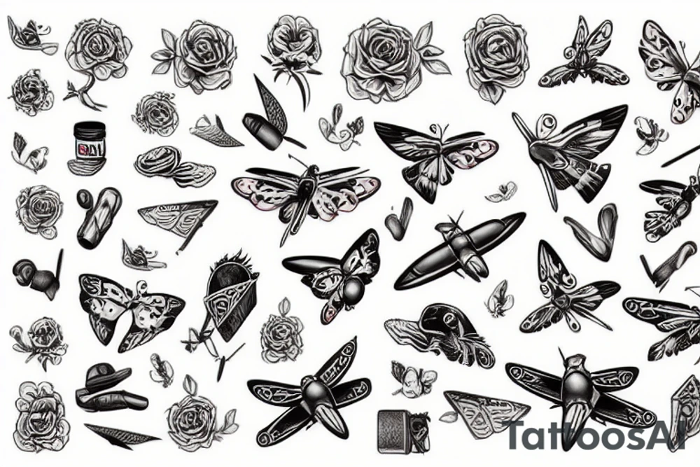 zwei Tauben fliegen tattoo idea