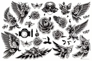 zwei Tauben fliegen tattoo idea