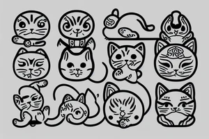 A maneki neko cat tattoo idea