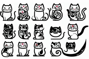 A maneki neko cat tattoo idea