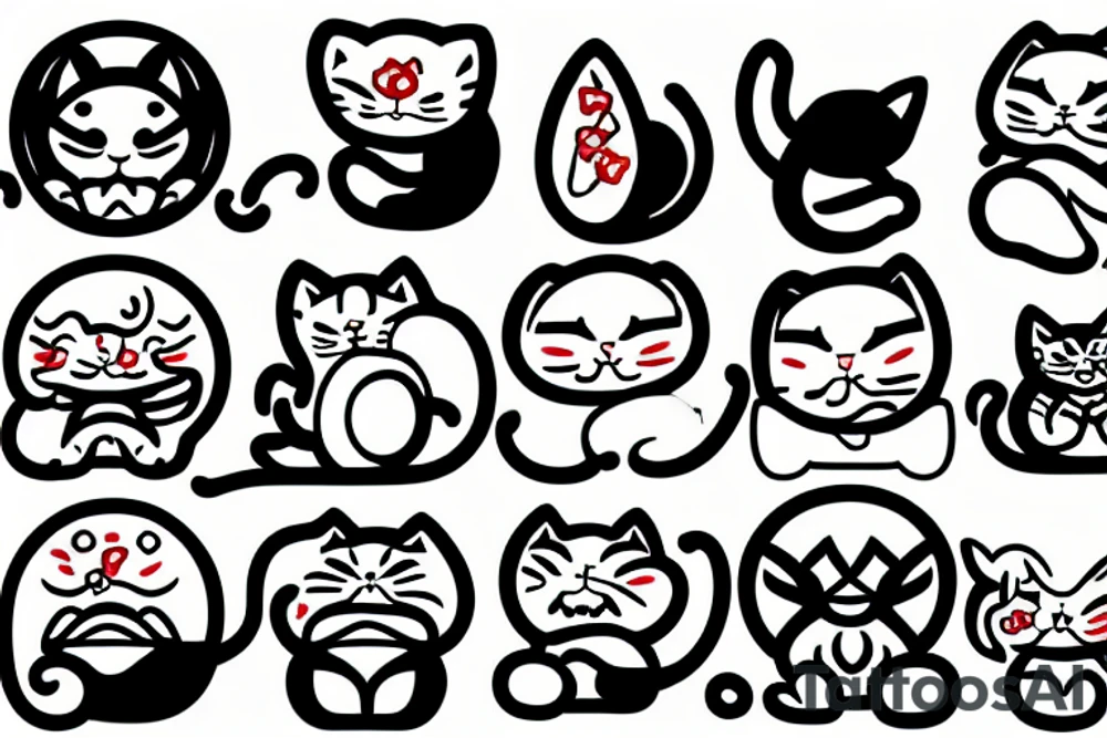 A maneki neko cat tattoo idea