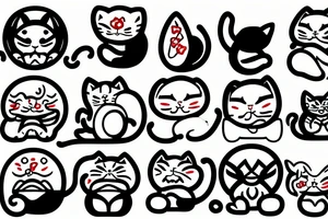 A maneki neko cat tattoo idea