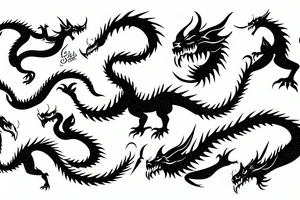 paper dragon tattoo idea