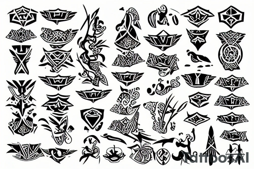 Secret Symbol in hawaian style tattoo idea