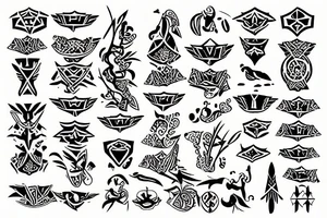 Secret Symbol in hawaian style tattoo idea