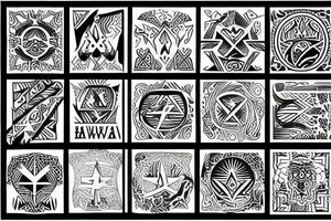 Secret Symbol in hawaian style tattoo idea