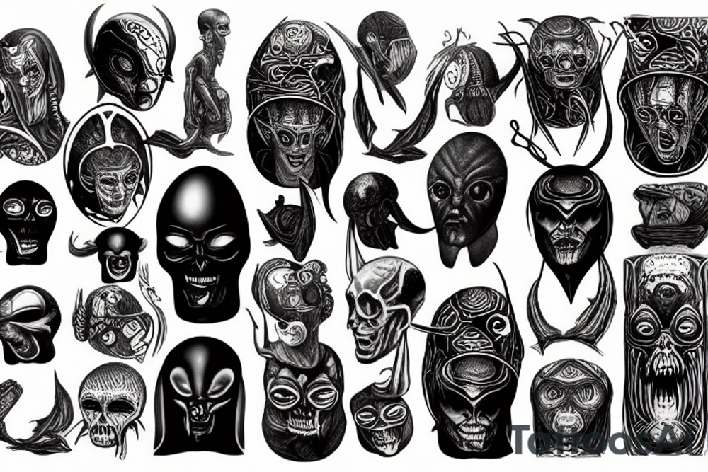 Dark Alien tattoo idea