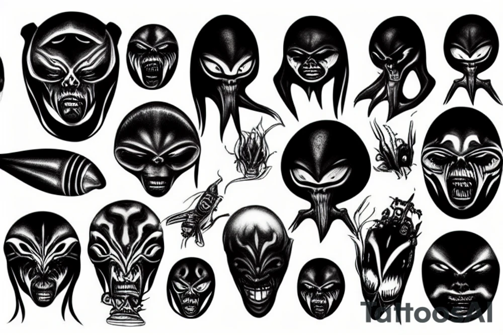 Dark Alien tattoo idea