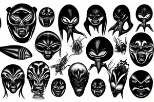 Dark Alien tattoo idea
