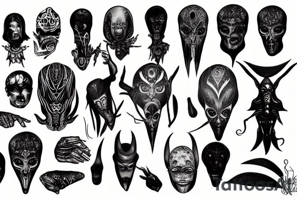 Dark Alien tattoo idea