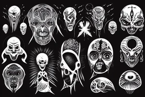 Dark Alien tattoo idea