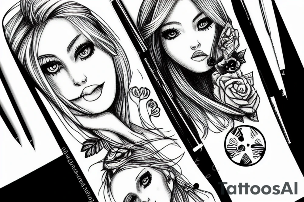 Blond girl with piercing tattoo idea