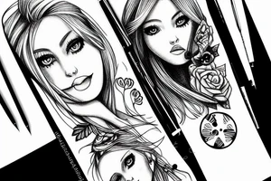 Blond girl with piercing tattoo idea
