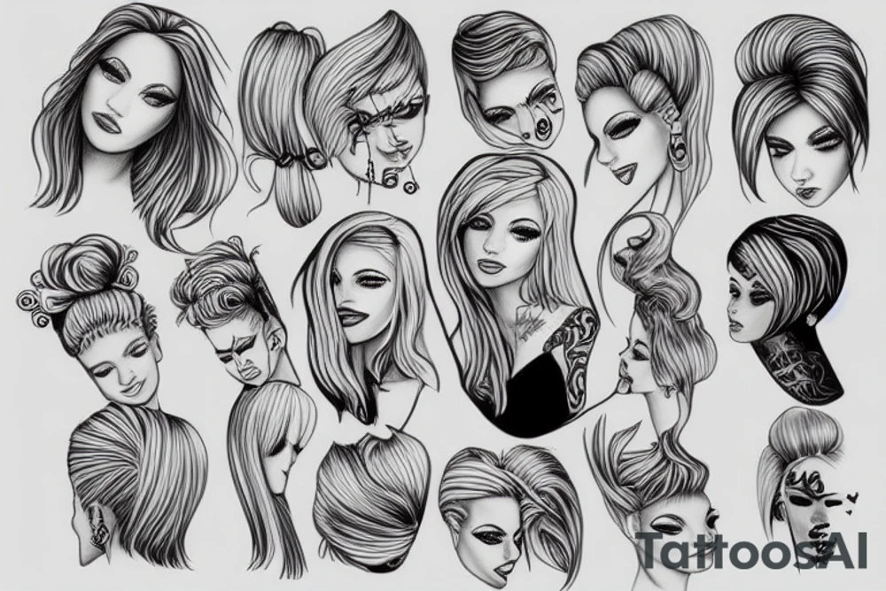 Blond girl with piercing tattoo idea