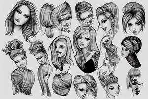 Blond girl with piercing tattoo idea