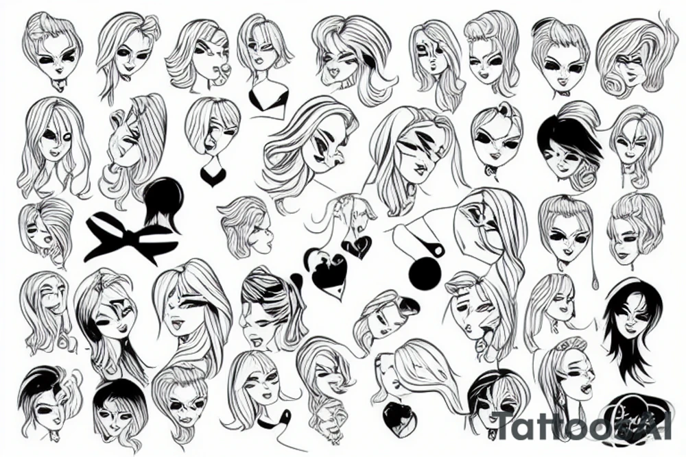 Blond girl with piercing tattoo idea