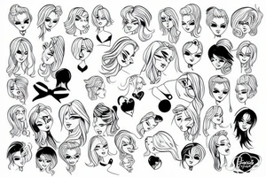 Blond girl with piercing tattoo idea