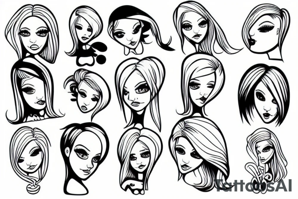 Blond girl with piercing tattoo idea