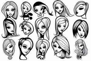 Blond girl with piercing tattoo idea
