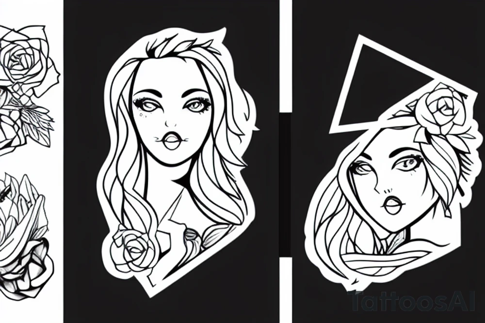Blond girl with piercing tattoo idea