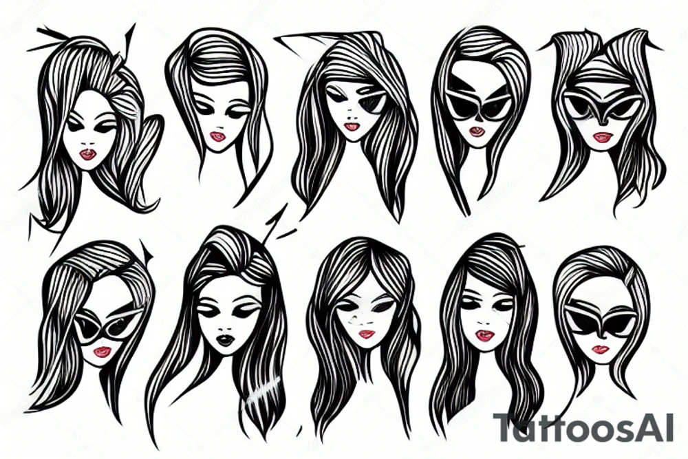 Blond girl with piercing tattoo idea