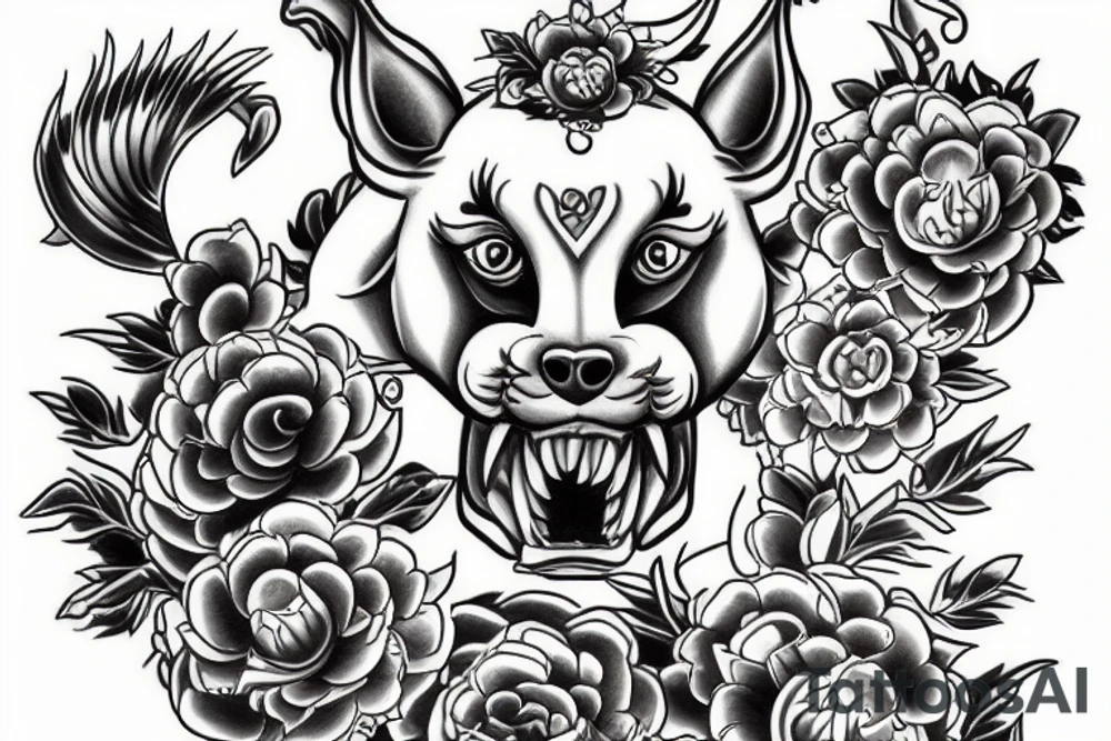 foo dog tattoo idea