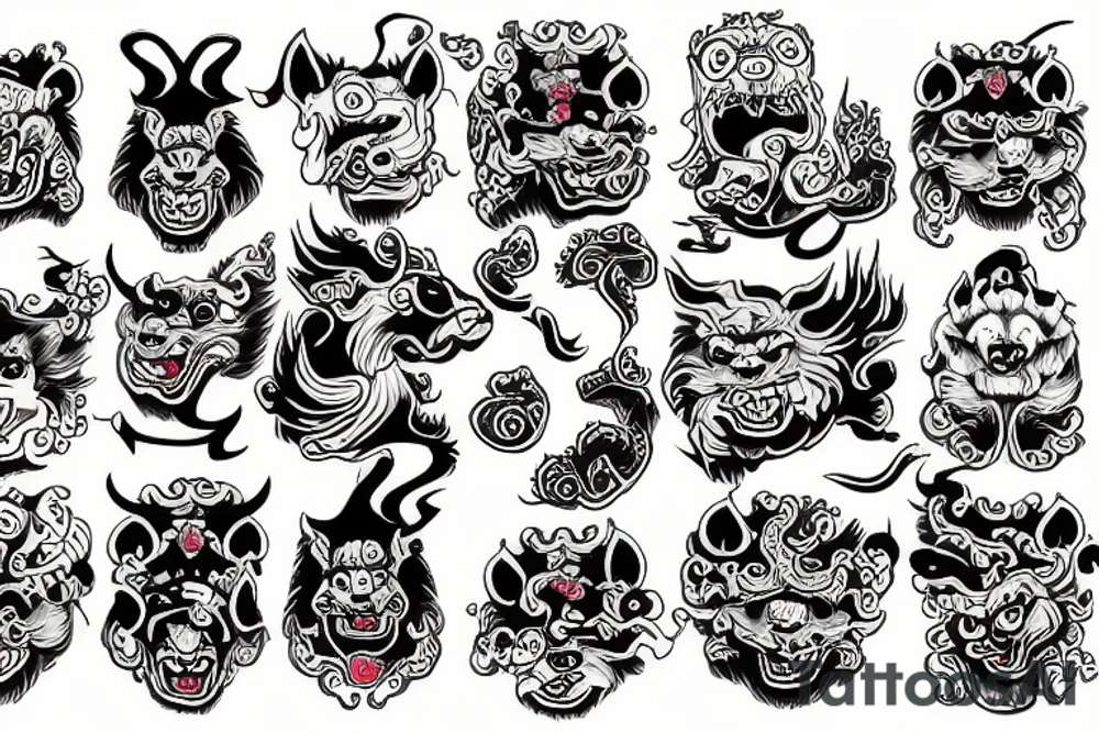 foo dog tattoo idea