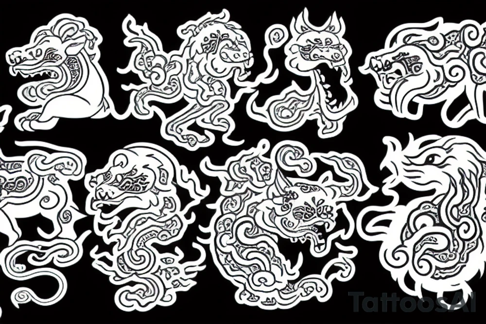 foo dog chinese tattoo idea