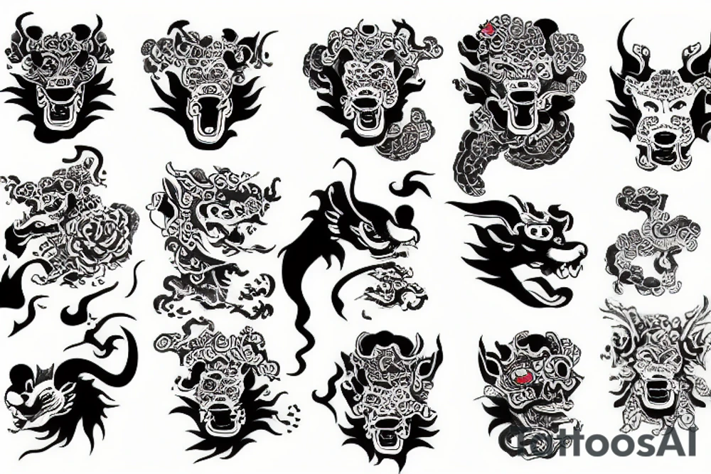 foo dog chinese tattoo idea