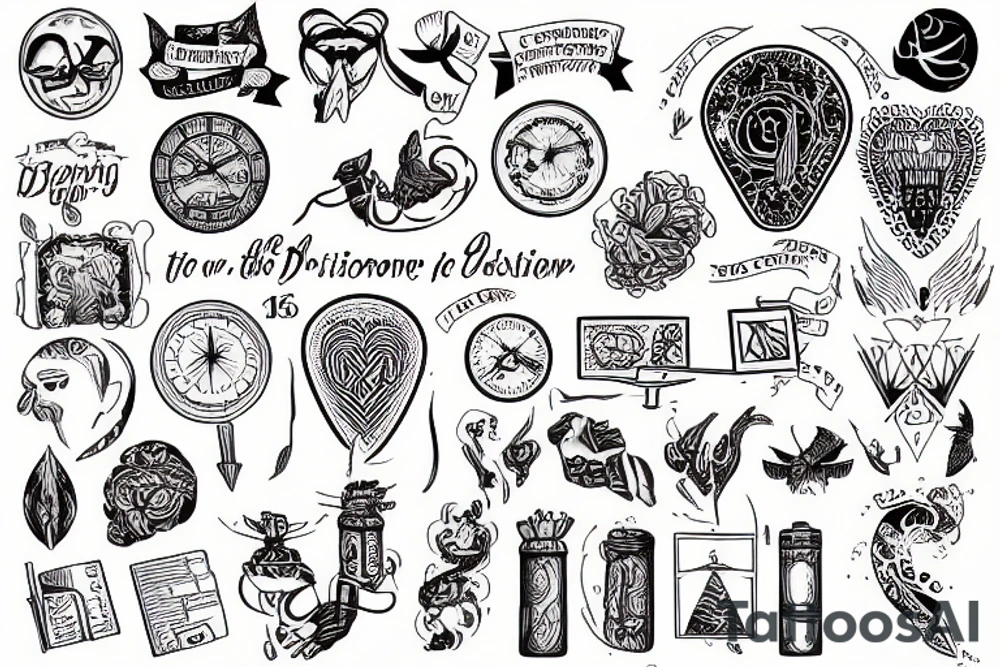 Going in the right direction, by making good decisions tattoo idea