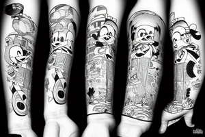 Donald Duck with money tattoo idea