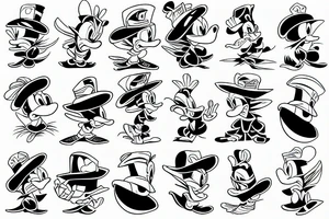 Donald Duck with money tattoo idea