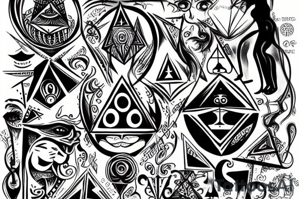 Illuminati and dollar tattoo idea