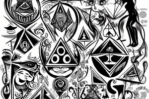 Illuminati and dollar tattoo idea
