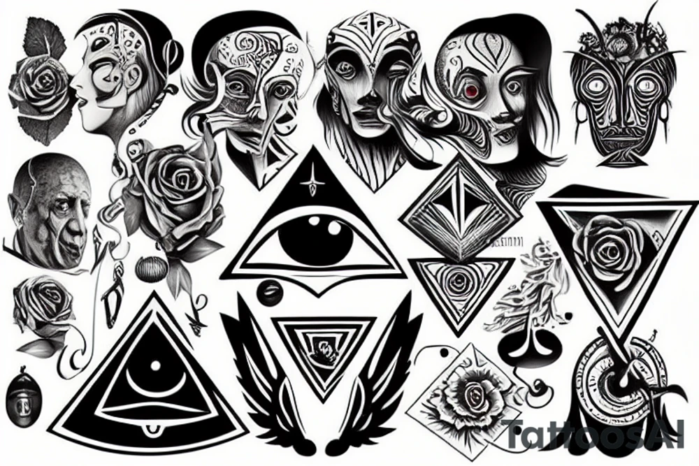 Illuminati and dollar tattoo idea